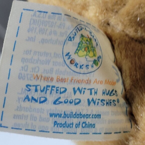 Build A Bear Brown Puppy Dog 13 inch Plush Stuffed Animal Toy BAB One Dark Ear - Picture 5 of 6